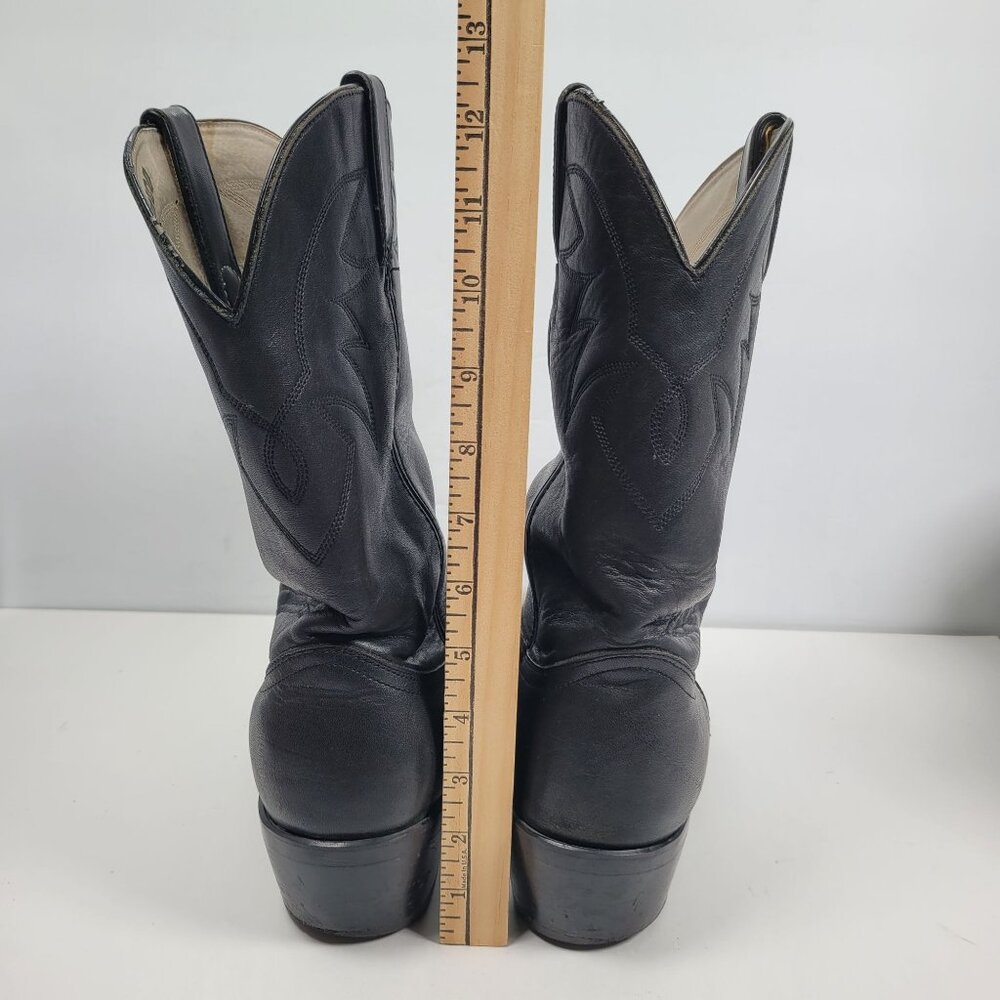 Vintage Durango TR760 Men's Black Leather Cowboy Boots US Size 12EE - Picture 9 of 12